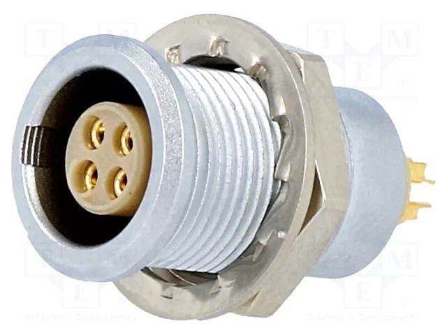 Connector: circular; 0B; socket; female; PIN: 4; soldering; 7A; IP50 LEMO EGG0B304CLL