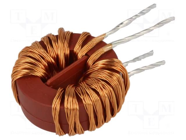 Inductor: wire; THT; 10mH; 10A; 42mΩ; DTSN-33; Ø37x15.5mm; vertical FERYSTER DTSN-33/10/10