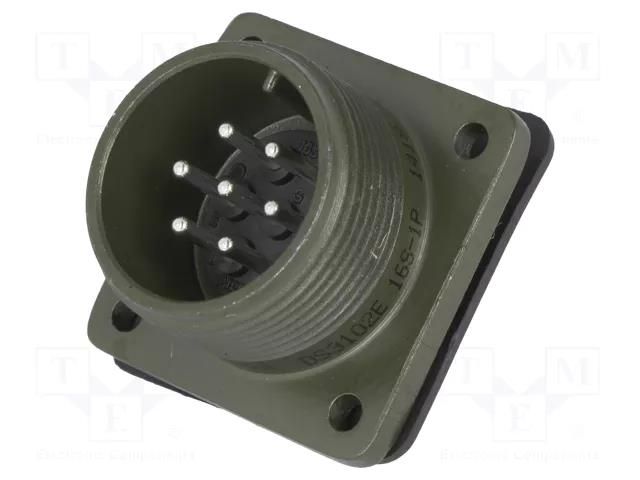 Connector: circular; socket; PIN: 7; male; soldering; MS/DS; 13A AMPHENOL DS3102E16S-1P