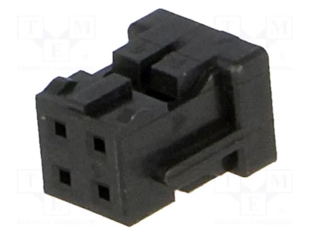 Connector: wire-wire/PCB; plug; female; PIN: 4; SignalBee; straight HIROSE DF11-4DS-2C