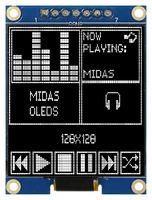 OLED GRAPHIC DISPLAY, COB, SPI, 3.3V MDOB128128CV-WS