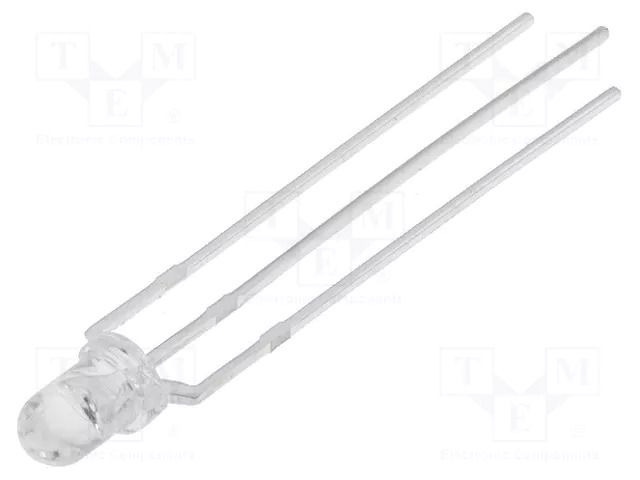 LED; yellow/green; 3mm; 30°; Front: convex; 1.8÷2.6/1.8÷2.6VDC OPTOSUPPLY OSYGHC3131A