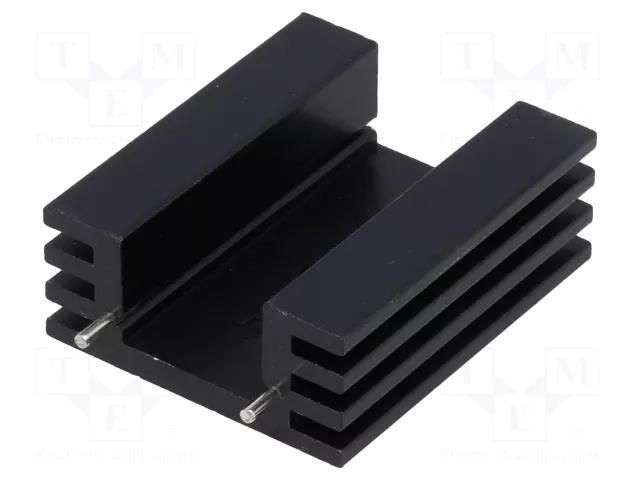 Heatsink: extruded; TO220; black; L: 38.1mm; W: 32mm; H: 14mm; 11K/W STONECOLD HS-132-38