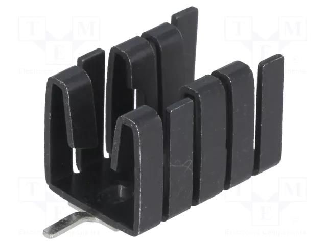 Heatsink: moulded; TO220; black; L: 19mm; W: 12.8mm; H: 12.7mm STONECOLD HS-011