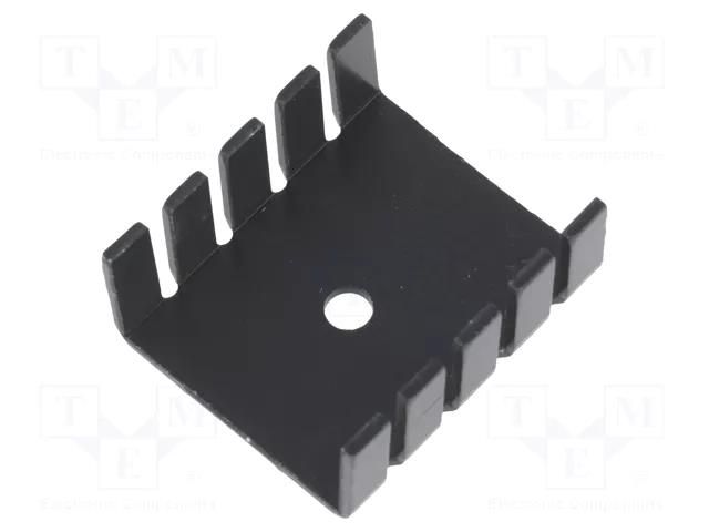Heatsink: moulded; TO220; black; L: 30mm; W: 25mm; H: 12.5mm; anodized STONECOLD HS-002
