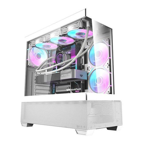 Computer case  Darkflash DS900 AIR (white) + 6 ARGB Fans, Darkflash DS900 Air White + fa