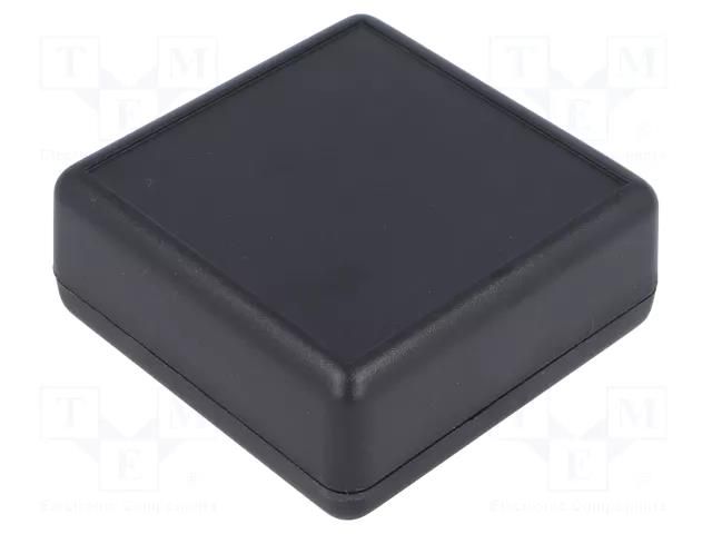 Enclosure: with panel; X: 66mm; Y: 66mm; Z: 27.5mm; 1593; ABS; black HAMMOND HM-1593JBK