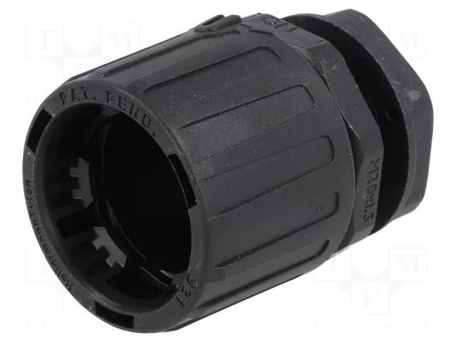 Straight terminal connector; Thread: metric,outside; polyamide HELLERMANNTYTON HG21-S-M20-PA66-BK