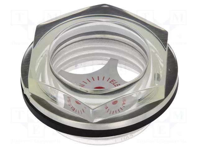 Level indicator; Inspect.hole dia: 24mm; G 1"; 8÷10Nm; max.110°C ELESA+GANTER HFTX.24-1