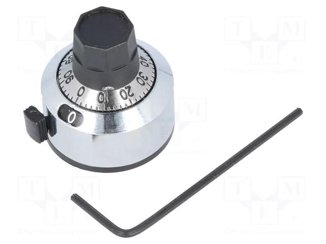 Precise knob; with counting dial; Shaft d: 6mm; Ø22.2x22mm BOURNS H-23-6M