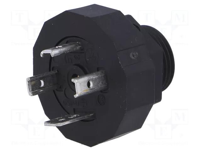 Connector: valve connector; socket; form A; 18mm; male; PIN: 4; 16A HIRSCHMANN GSP311