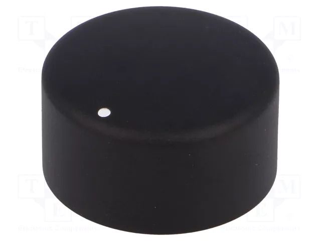 Knob; with pointer; aluminium,thermoplastic; Øshaft: 6mm; black SR PASSIVES GC6M-31X17