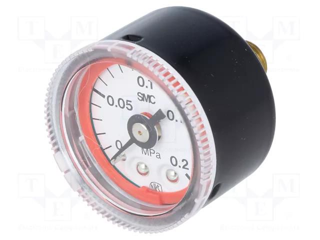 Manometer; 0÷2bar; steel; Thread: R 1/8"; outside; 37.5mm; -5÷60°C SMC G36-2-01-L