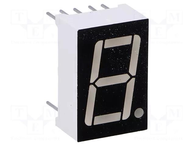 Display: LED; 7-segment; 14.2mm; 0.56"; No.char: 1; green; anode WENRUN LSD056BAG-101