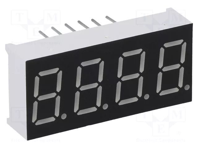 Display: LED; 7-segment; 9.14mm; 0.36"; No.char: 4; red; 6.8mcd WENRUN LFD036AUE-101C
