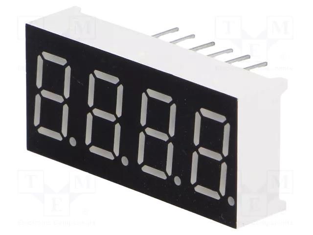 Display: LED; 7-segment; 9.14mm; 0.36"; No.char: 4; green; 4.6mcd WENRUN LFD036AAG-101