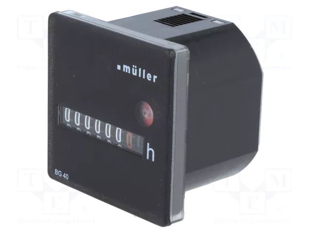Counter: electromechanical; working time; mechanical indicator MÜLLER LCP-BW12-48VDC