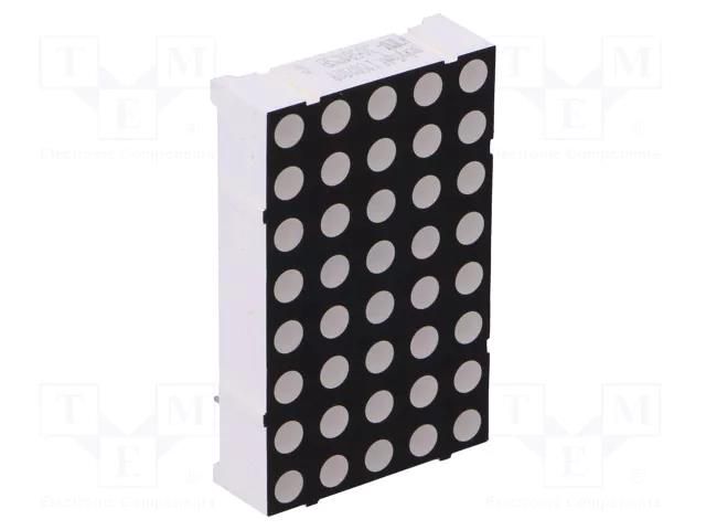 Display: LED; matrix; 5x8; red; 6÷12mcd; cathode; 23.4x37.4mm LUCKYLIGHT KWM-30581CSB