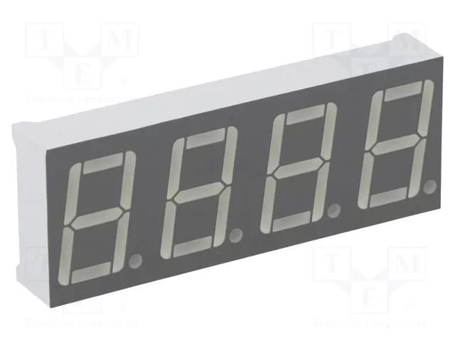 Display: LED; 7-segment; 14mm; 0.56"; No.char: 4; red; 7÷8mcd; anode LUCKYLIGHT KW4-563ASA