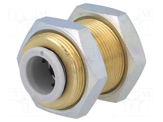 Push-in fitting; threaded,straight; -1÷10bar; brass; Thread: M20 SMC KQ2E10-00A