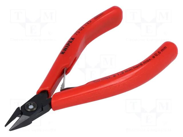 Pliers; side,cutting; return spring; 125mm; with side face KNIPEX KNP.7502125