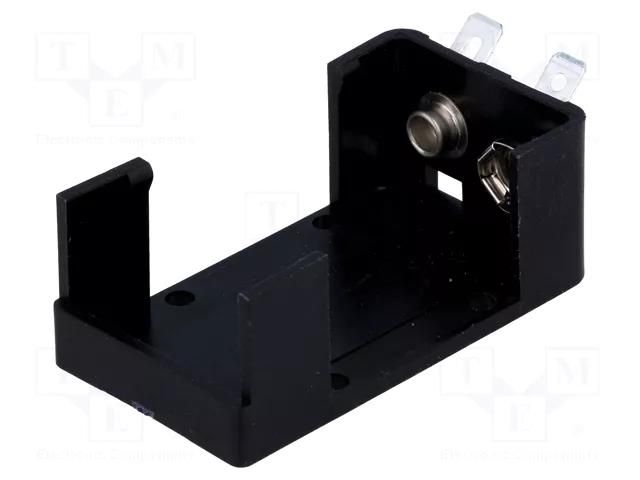 Holder; 6F22; Batt.no: 1; on panel; soldering lugs KEYSTONE KEYS1295
