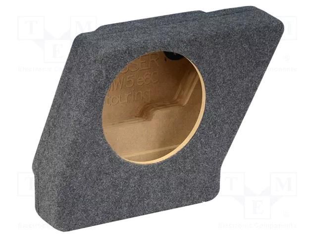 Car loudspeaker enclosure; MDF; grey melange; 250mm; BMW; 15l BASSER OBGL.BMW.06