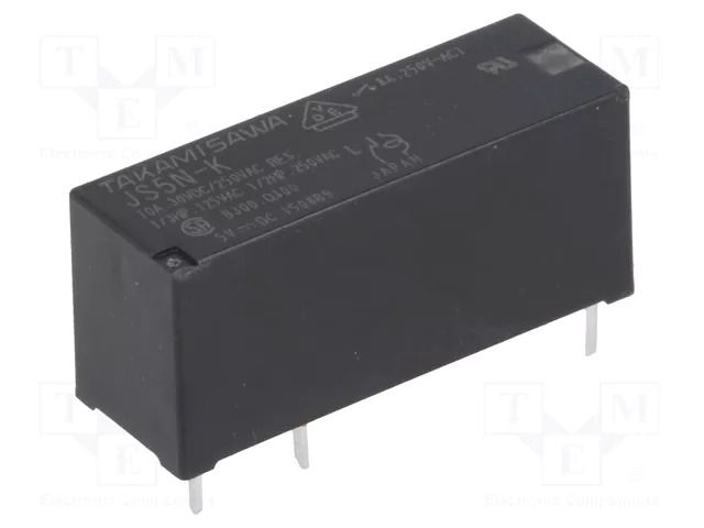 Relay: electromagnetic; SPDT; Ucoil: 5VDC; 8A; 8A/250VAC; 8A/24VDC FCL Components JS-5N-K
