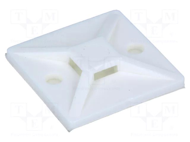 Holder; self-adhesive; polyamide; UL94V-2; natural; FH: 4mm; L: 28mm HELLERMANNTYTON MB4A-NA