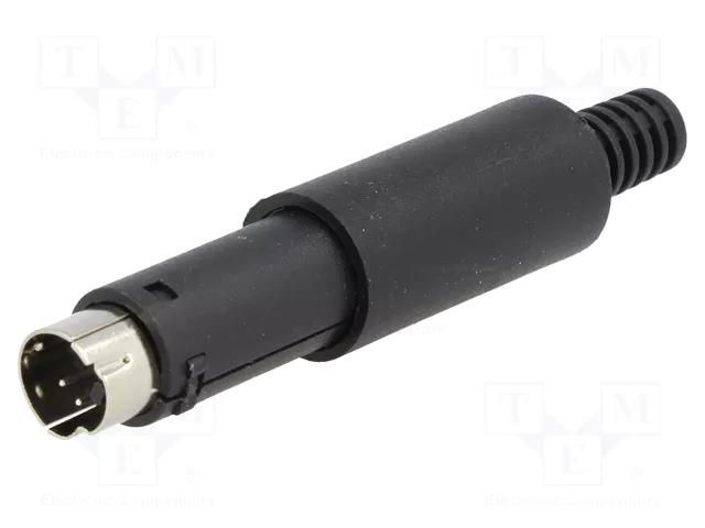 Connector: DIN mini; plug; male; PIN: 4; soldering; for cable NINIGI MDC-004