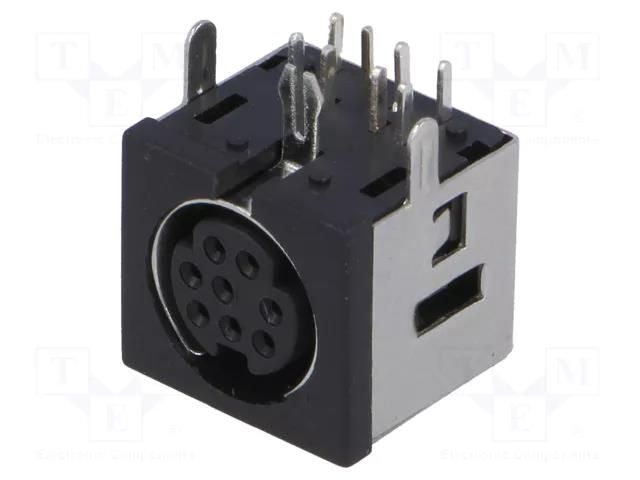 Connector: DIN mini; socket; female; PIN: 8; THT; angled 90° NINIGI MDC-208
