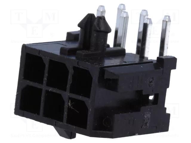 Connector: wire-board; socket; male; PIN: 6; angled 90°; THT; 3mm NINIGI MFGK-06