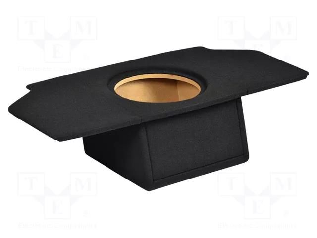 Car loudspeaker enclosure; MDF; black; 250mm; Grooving: 272mm BASSER OBGL.FORD.04