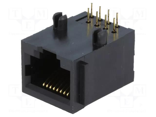 Connector: RJ45; socket; PIN: 8; 8p8c; on PCBs,PCB snap; THT ADAM TECH MTJ-88GX1