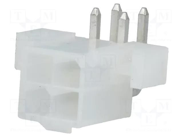 Connector: wire-board; socket; male; PIN: 4; Mini-Fit Jr; 9A; THT MOLEX MX-5569-04A1