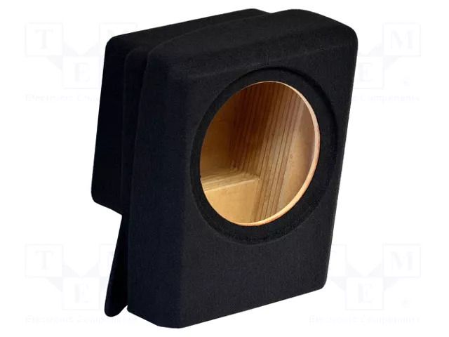 Car loudspeaker enclosure; MDF; black; 250mm; Grooving: 286mm BASSER OBGL.MITSUBISHI.01