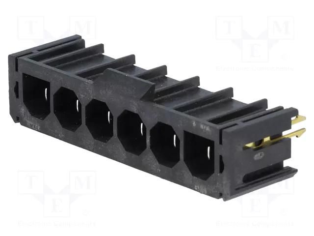 Connector: wire-board; SABRE; socket; male; PIN: 6; tinned; 18A; THT MOLEX MX-43160-2106