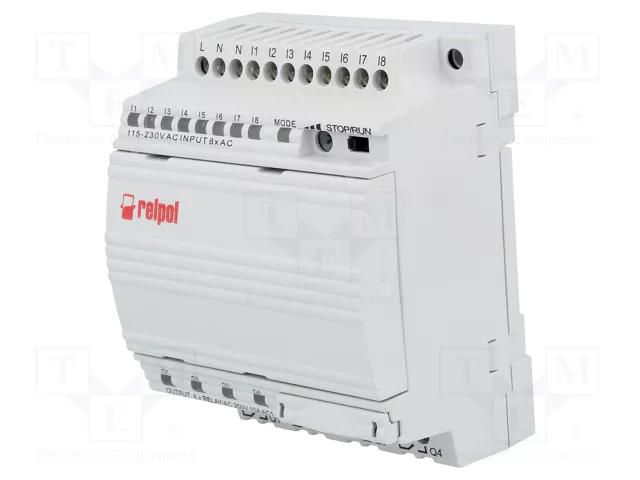 Programmable relay; OUT 1: 250VAC/10A; IN: 8; Analog in: 2; OUT: 4 RELPOL NEED230AC11084R