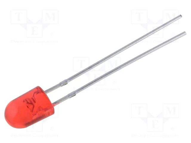 LED; red; oval; 5.1x4.3mm; 2180÷4200mcd; 100/40°; Front: convex OPTOSUPPLY OS5RPM5HA3B-NO