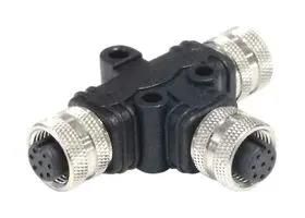 SENSOR SPLITTER, 12P M12 RCPT-2XM12 RCPT PXPPVC12TSFF12AFBBFB