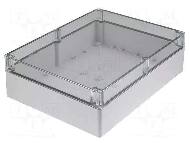 Enclosure: multipurpose; X: 230mm; Y: 300mm; Z: 87mm; EURONORD; grey FIBOX PCT233009