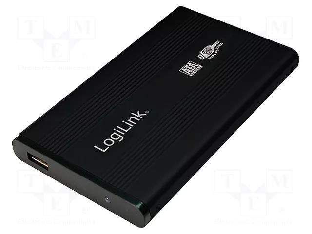 Hard discs housing: 2,5"; USB 3.0; aluminium; black LOGILINK PC-UA0106