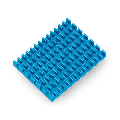 Heatsink 40x30x5mm for Raspberry Pi 4 with thermoconductive tape - blue ODS-15696 5904422377953