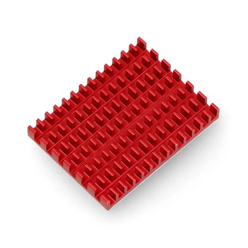 Heatsink 40x30x5mm for Raspberry Pi 4 with thermoconductive tape - red ODS-15698 5904422377977