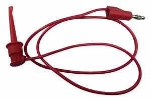 4MM BANANA PLUG-HOOK CLIP, RED, 900MM MP770813