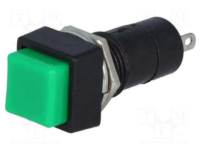 Switch: push-button; Pos: 2; SPST-NO; 3A/125VAC; OFF-(ON); Ø12mm NINIGI PS-06GN-MONO