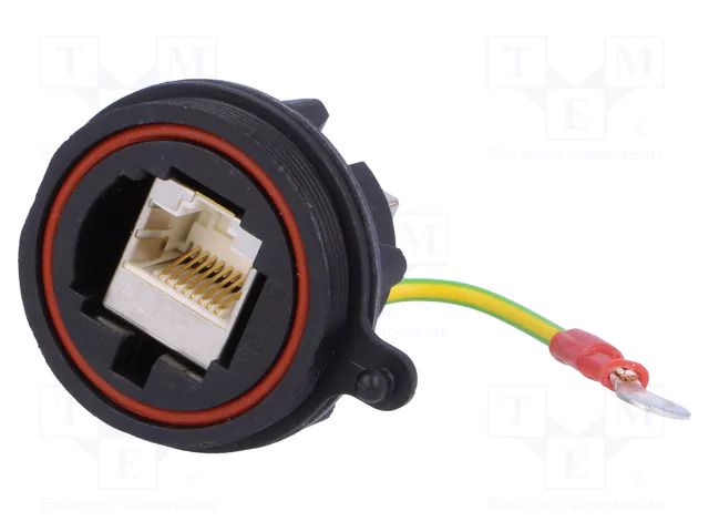 Transition: coupler; IP68; RJ45 socket,both sides; 0.8m BULGIN PX0833/E