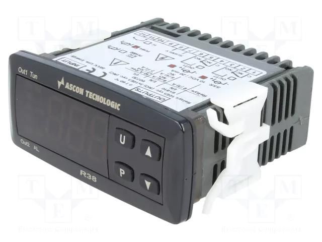Module: regulator; Pt100; temperature; SSR; OUT 2: SSR; on panel ASCON TECNOLOGIC R38-FAOO