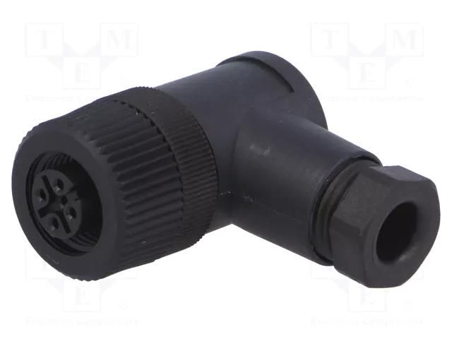 Connector: M12; plug; PIN: 4; female; angled 90°; screw terminal PHOENIX CONTACT SACCM12FR4CONP7