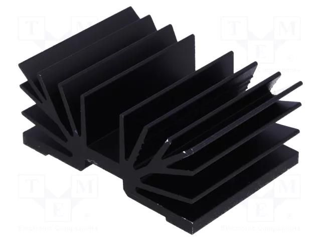 Heatsink: extruded; SOT32; black; L: 37.5mm; W: 54mm; 5.5K/W FISCHER ELEKTRONIK SK65-37SA1M3